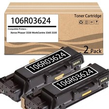 2Pack 106R03624 Black Toner Cartridge for Xerox Phaser 3330 WorkCentre 3345 3335 picture