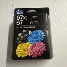 Genuine HP 67XL Black High-Yield/67 Tri-Color Ink Combo Sealed New exp MAY 2028 picture