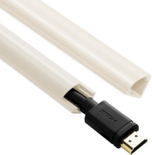 Corner Cable Hider for 1 Cord, Hide Wires on Wall Corner, 136In Beige | 8 picture