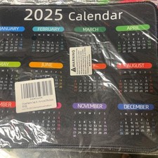 2025 Mouse Pad Calendar 9.5x 8 Stitches Edging Non Slip Rubber Base picture