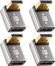 4 Pcs 8K 90 Degree Displayport 1.4 Adapter Right Angle 2 Up & 2 Down picture