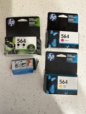Lot of 4HP 564 ink Cartridges - Black - Expired picture