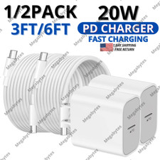 Fast Charger 20W PD Power Adapter Sync USB C to Type C Cable For Samsung MacBook picture