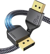 Maxonar 8K DisplayPort Cable 1.4, 6Ft/1.8M (8K@60Hz, 4K@144Hz, 6 ft, Grey  picture