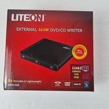 Liteon Slim Portable DVD CD Writer External USB 2.0 Black ENAU108 8x PC Laptop picture