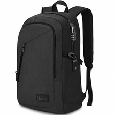Mancro Business Travel Laptop Backpack, Anti Theft Slim 15.6 inch, Black picture