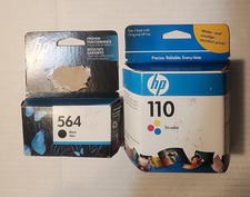Genuine HP 564 Black & Tri-Color Ink 110 Cartridges  - EXP 08/2018 & 11/2010 picture