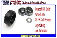 Pom Solid V-Wheels  for 3D Printers Upgraded w/ 625-RS Sealed Bearings, V-Slot picture