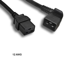 LOT 10pcs 6ft 12AWG Power Cable Right Angled C20 to C19 20A/250V SJT Data Server picture