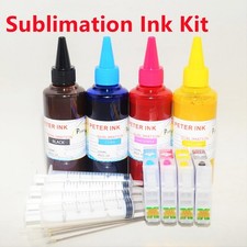 4X100ML Premium Sublimation Ink refilling cartridge kit WF2960 XP5200 T222 222 picture