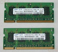 RAM Samsung PC2-5300S 512MB 2Rx16 (Two Pieces 1GB Total) Computer Memory picture