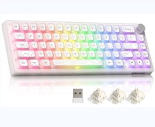 Womier 60% Keyboard Gaming, Wireless Mechanical Creamy Keyboard QMK/VIATopogra picture