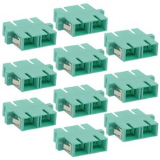 10x SC to SC Fiber Optic Duplex Multimode Optical Coupler Adapter Connector Aqua picture
