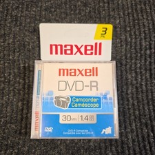 Maxell Mini DVD-R Camcorder Discs 30 Min / 1.4GB 8cm Rewritable Media (3 PACK) picture