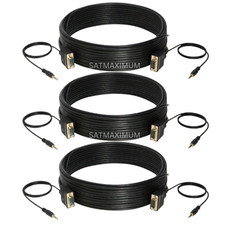3 pcs 15FT SVGA Super VGA 3.5mm Aux Cable Audio Video Male to Male Monitor picture