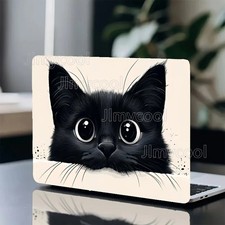 2 Cute Cat Head Laptop Stickers Vinyl Scratch Resistant Animal Pattern picture