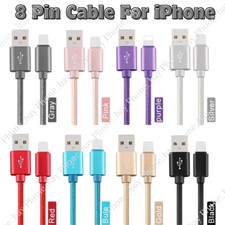 1/3Pack 10Ft USB Fast Charging Cable Braided For iPhone 11 12 8 7 6 Charger Cord picture