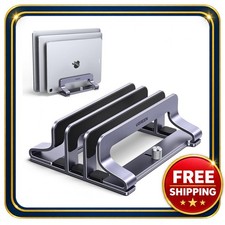 Laptop Stand Holder Vertical 3-Slot Aluminum for MacBook Pro Air 17.3