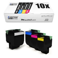 10x Eco Cartridge F R Lexmark X-544-DTN C-544-N C-540-N C-544-DN C-544-DW picture