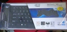 Adesso SlimTouch 222 Antimicrobial Waterproof Flexible USB QWERTY Keyboard Black picture