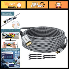25ft USB C to HDMI Cable, 4K@60Hz, Gold-Plated, Braided, Thunderbolt 3 Compatibl picture