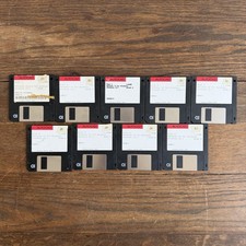 Autodesk AutoCAD Release 12 c1a Windows 3.1 3.5” Floppy Disk Set 1-9 picture