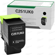 C251UK0 Black Ultra High Yield Toner Cartridge for Lexmark C2425dw C2535dw, 2937 picture