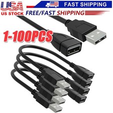 High-Speed USB-USB Extension Cable USB 2.0 Adapter Extender Cord Male/Female LOT picture