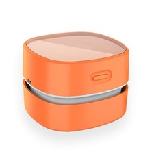 ODISTAR Mini Desktop Vacuum Cleaner for Table Dust (Orange AA Battery) Orange picture