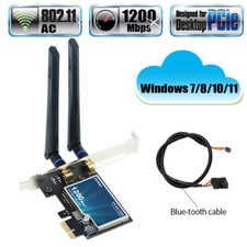 Desktop Gaming PCIe WiFi Bluetooth Card Dual Band Wireless PCI-E Network Adapter picture