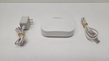 Eero Pro 6E Wi-Fi Mesh Router Model S010001 w AC Adapter Ethernet Bundle TESTED picture