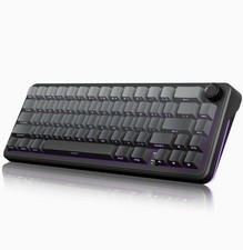 Compact Black/Gray Mechanical Keyboard w/ Rotary Knob, English QWERTy picture