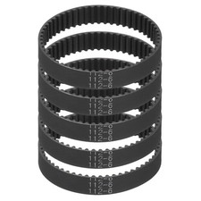 112mm GT-2 Timing Belt, 5pcs 6mm Width 2mm Pitch 3D Printing Closed Loop, Black picture