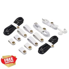 Leather Cable Straps Cord Organizer - Coideal 20 Pcs Earphone Cables Ties Reu... picture