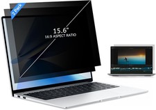 15.6 Inch Anti-Spy Laptop Privacy Screen Filter, UV Blocking, Anti-Glare - 2 Pac picture