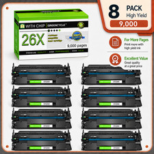 8PK Compatible with HP Laserjet Pro M402n MFP Printer CF226X 26X Toner Cartridge picture