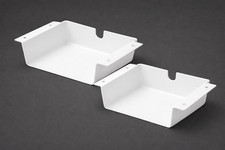 2 Pack Under Desk Storage Shelf White Cable Management Organizer Tray picture