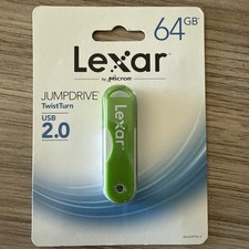 NEW Lexar JumpDrive TwistTurn USB 2.0 Flash Drive, Green 64GB picture
