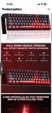 AULA WIN68 HE MAX Hall Effect Magnetic Gaming Keyboard RGB 8000Hz Black Red picture