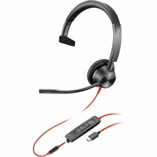 Poly Blackwire 3315 Monaural USB-C Headset +3.5mm Plug +USB-C/A Adapter picture