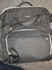 LOVEVOOK Black Nylon Laptop Backpack 15.6in Padded Water Resistant USB Port picture