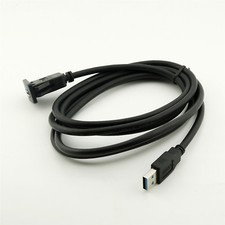 6FT/2M Car Dashboard Flush Mount USB 3.0 A Socket Extension Lead Panel Cable picture