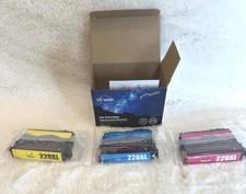 Epson 220XL Ink Cartridges Cyan Magenta Yellow WF XP Printers Unopened 3 Pack picture