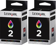 New Genuine Lexmark 2 2PK Ink Cartridges X Series X3480 X3580 Z Series Z1380 picture
