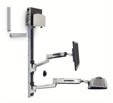 Ergotron LX Wall Mount System Desktop – Universal CPU Holder - Polished Aluminum picture