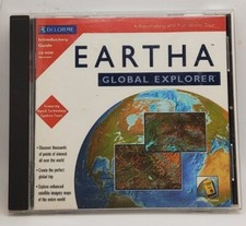 DeLorme - Eartha Global Explorer CD-ROM, Pre-owned, Very Good Condition, 1998 picture