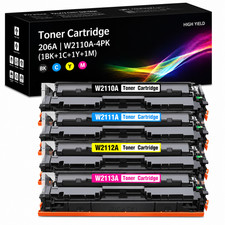 206A 4-Pack Toner with Chip for HP LaserJet M255dw MFP M283fdw M283Cdw M283 picture