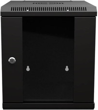 NavePoint 15.75 in Wall Mount Network Cabinet, 6U, Glass, Black picture
