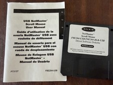 Belkin NetMaster F8E204 USB Scroll Mouse Driver Floppy Disk & User Manual picture