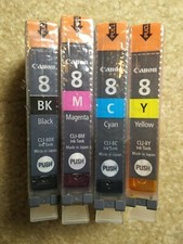 Genuine Canon CLI-8 Ink Cartridges - You Pick - Black, Magenta, Cyan, & Yellow picture